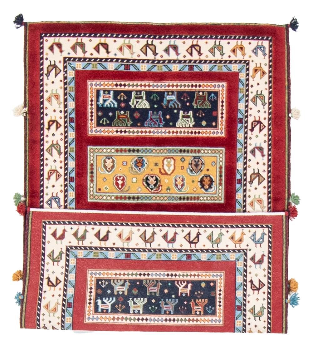 W 3.1 L 5.1 Baluch 100% Wool Hand-Woven All-Over Design - 66931