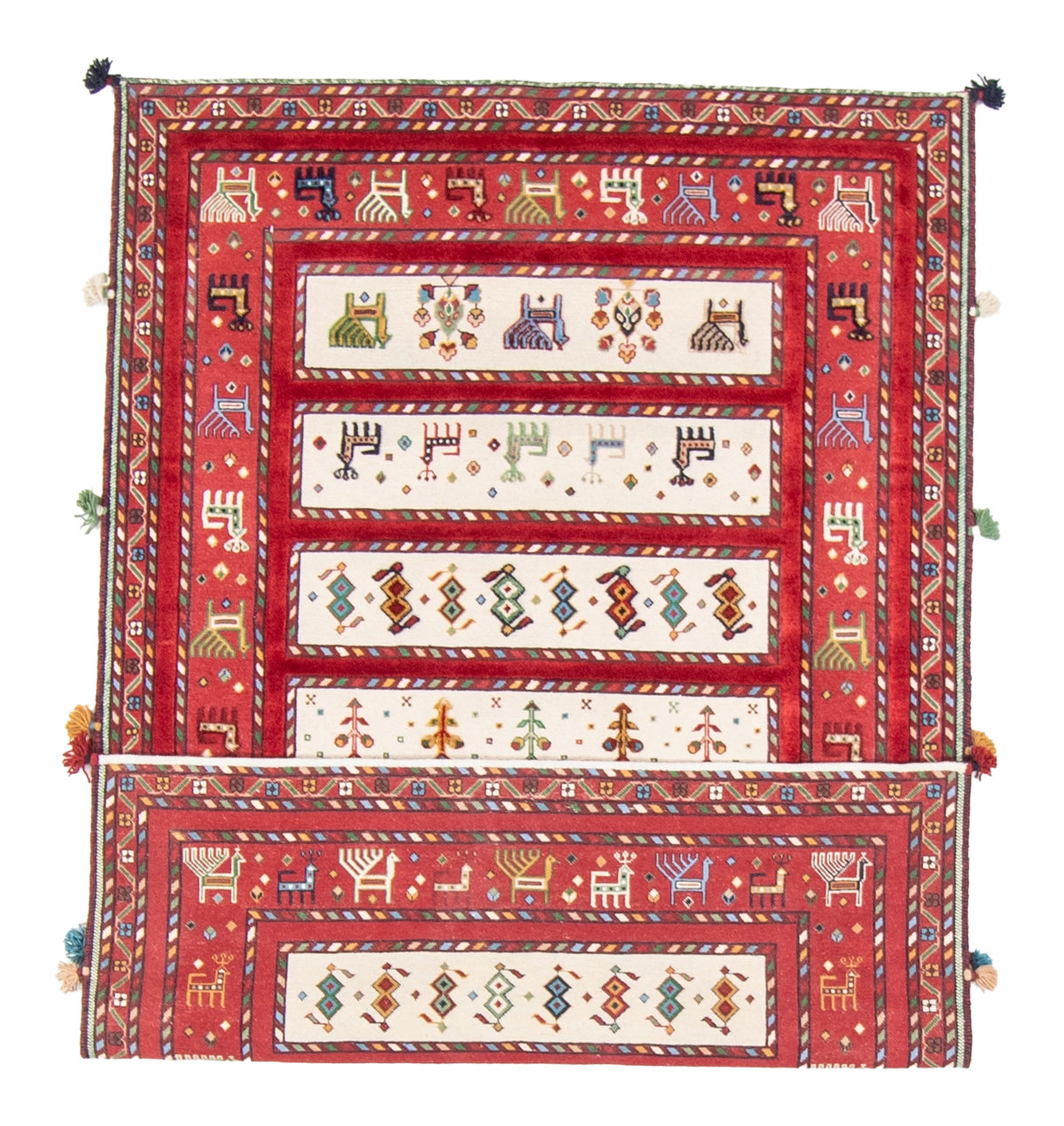 W 4 L 6 Baluch 100% Wool Hand-Woven All-Over Design - 66934
