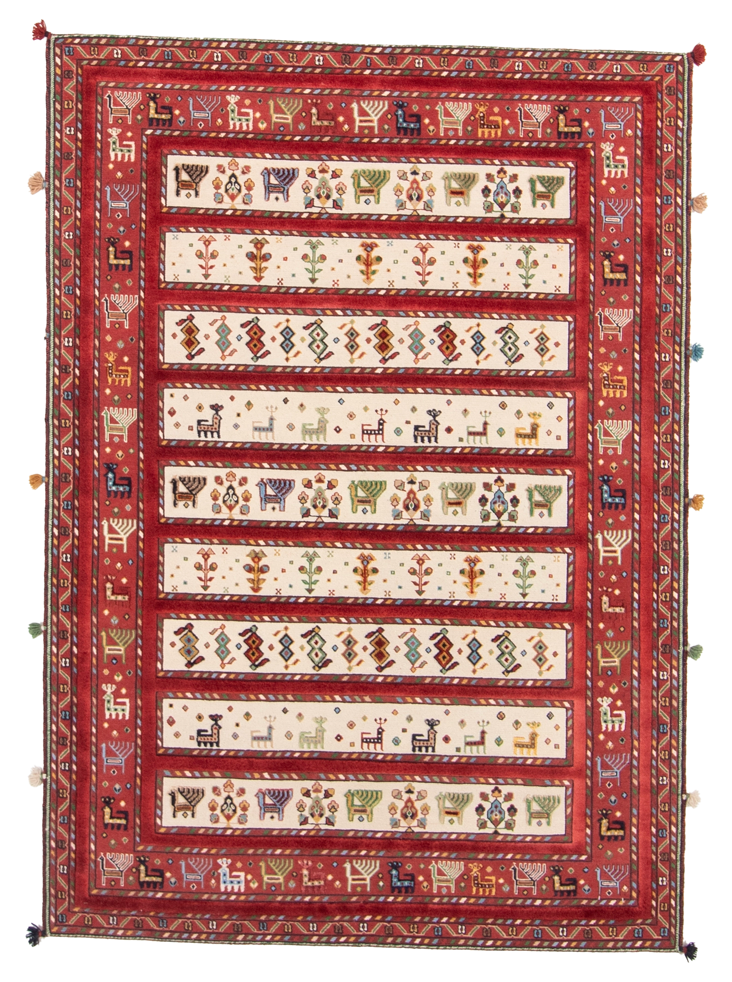 W 5 L 7.1 Baluch 100% Wool Hand-Woven All-Over Design - 66935