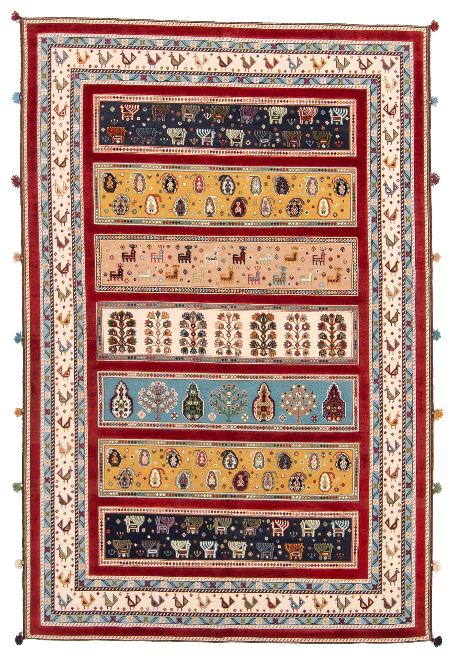W 6 L 9.1 Baluch 100% Wool Hand-Woven All-Over Design - 66938