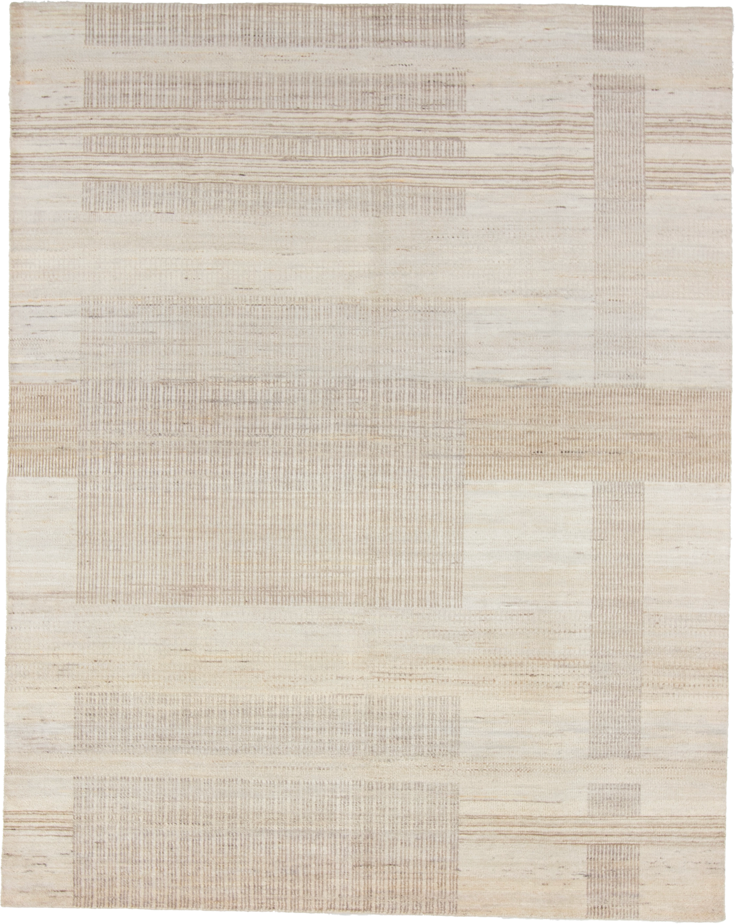 W 8.1 L 10 Modern 100% Wool Hand-Woven All-Over Design - 66950