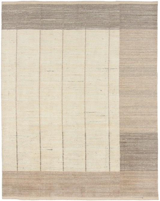 W 8 L 10 Modern 100% Wool Hand-Woven All-Over Design - 66952