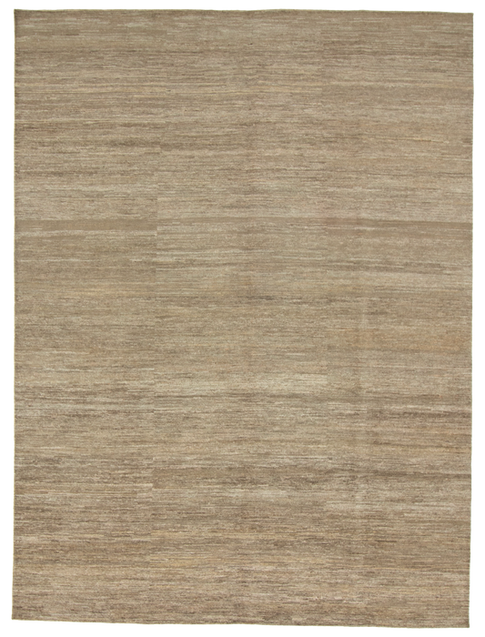 W 9.1 L 12.2 Modern 100% Wool Hand-Woven All-Over Design - 66954