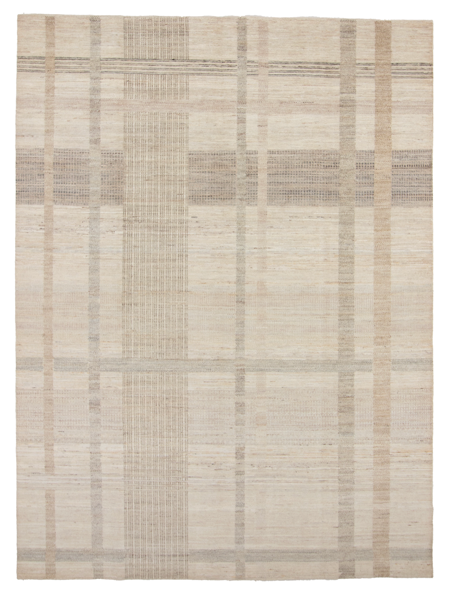 W 8.11 L 12 Modern 100% Wool Hand-Woven All-Over Design - 66957