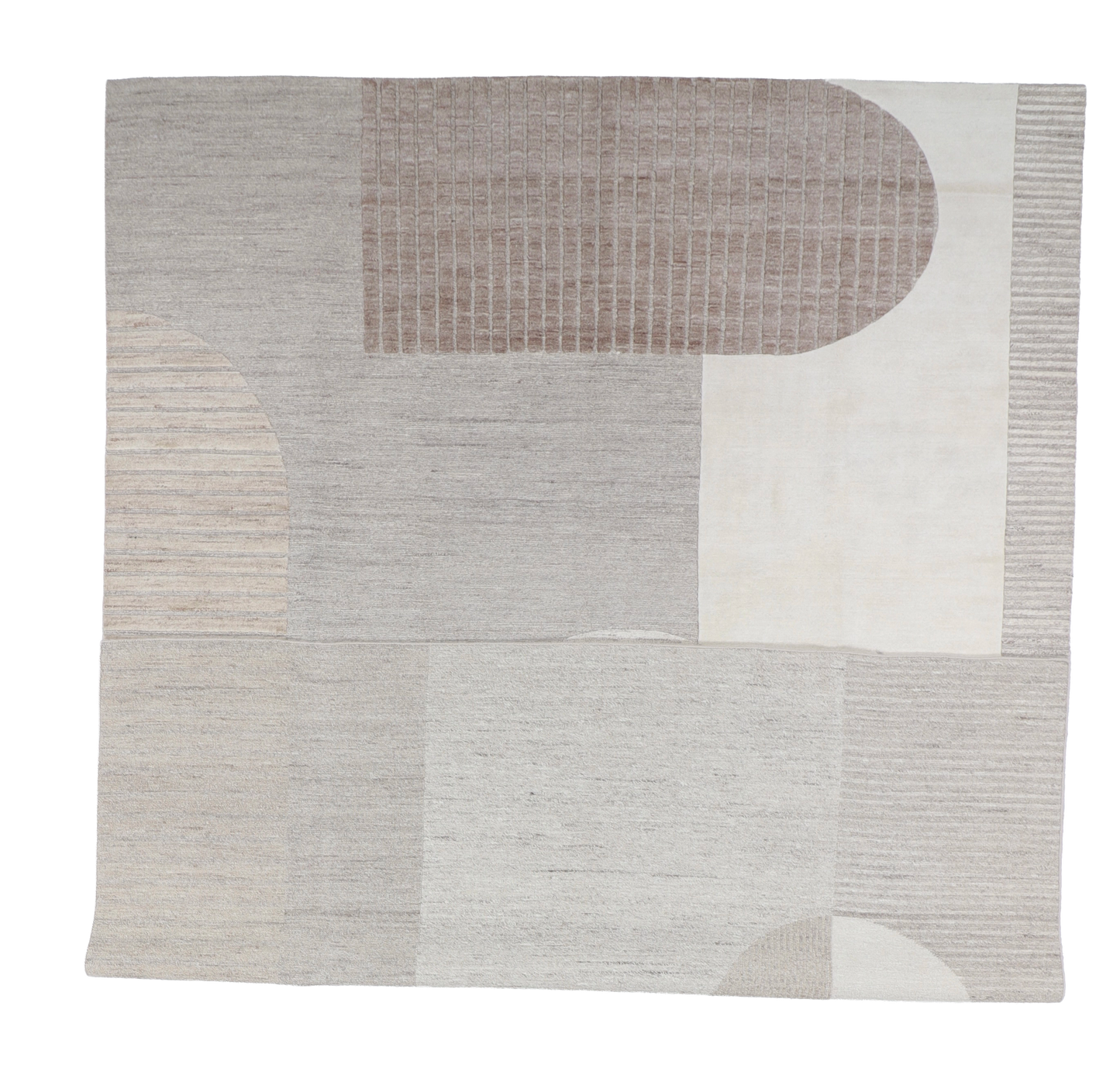 W 9 L 12 Modern 100% Wool Hand-Woven All-Over Design - 66960