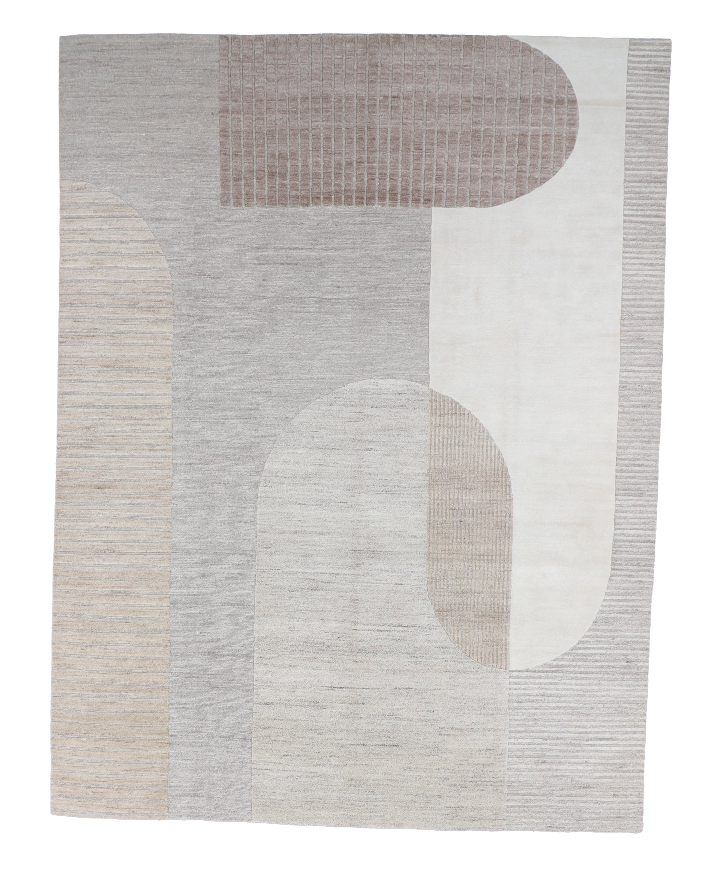 W 9 L 12 Modern 100% Wool Hand-Woven All-Over Design - 66960