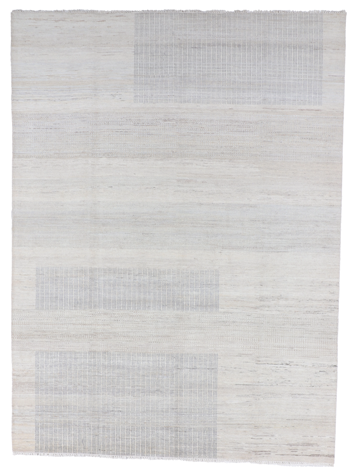 W 9 L 12 Modern Wool And Silk Blend Hand-Woven All-Over Design - 66963