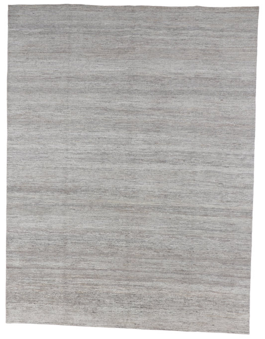W 9.3 L 12.1 Modern 100% Wool Hand-Woven All-Over Design - 66964