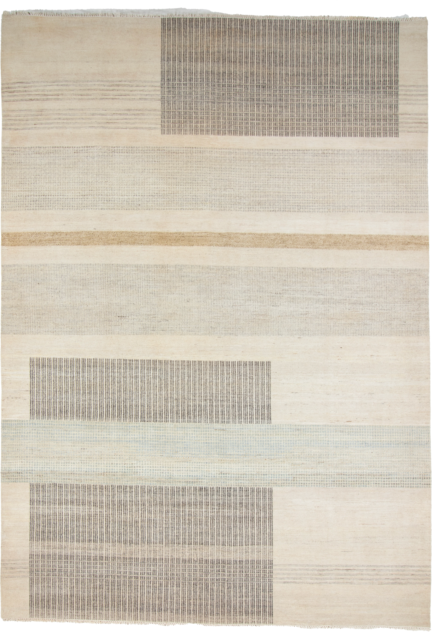 W 9.11 L 14 Modern 100% Wool Hand-Woven All-Over Design - 66967