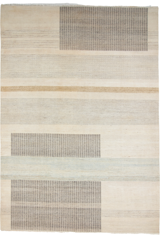 W 9.11 L 14 Modern 100% Wool Hand-Woven All-Over Design - 66967