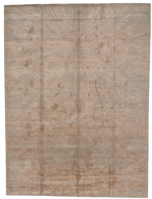 W 9 L 12 Modern Wool And Silk Blend Hand-Woven All-Over Design - 66969