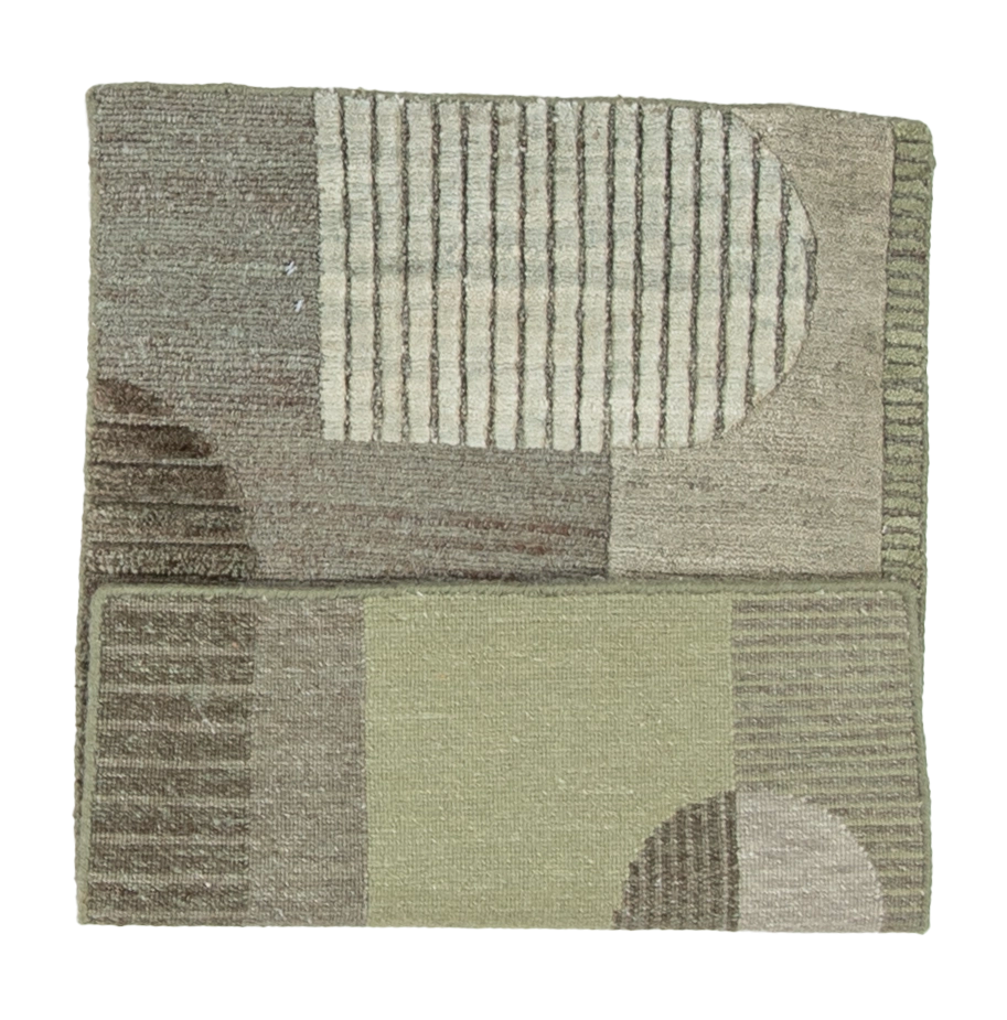 W 2 L 3 Modern 100% Wool Hand-Woven All-Over Design - 66970
