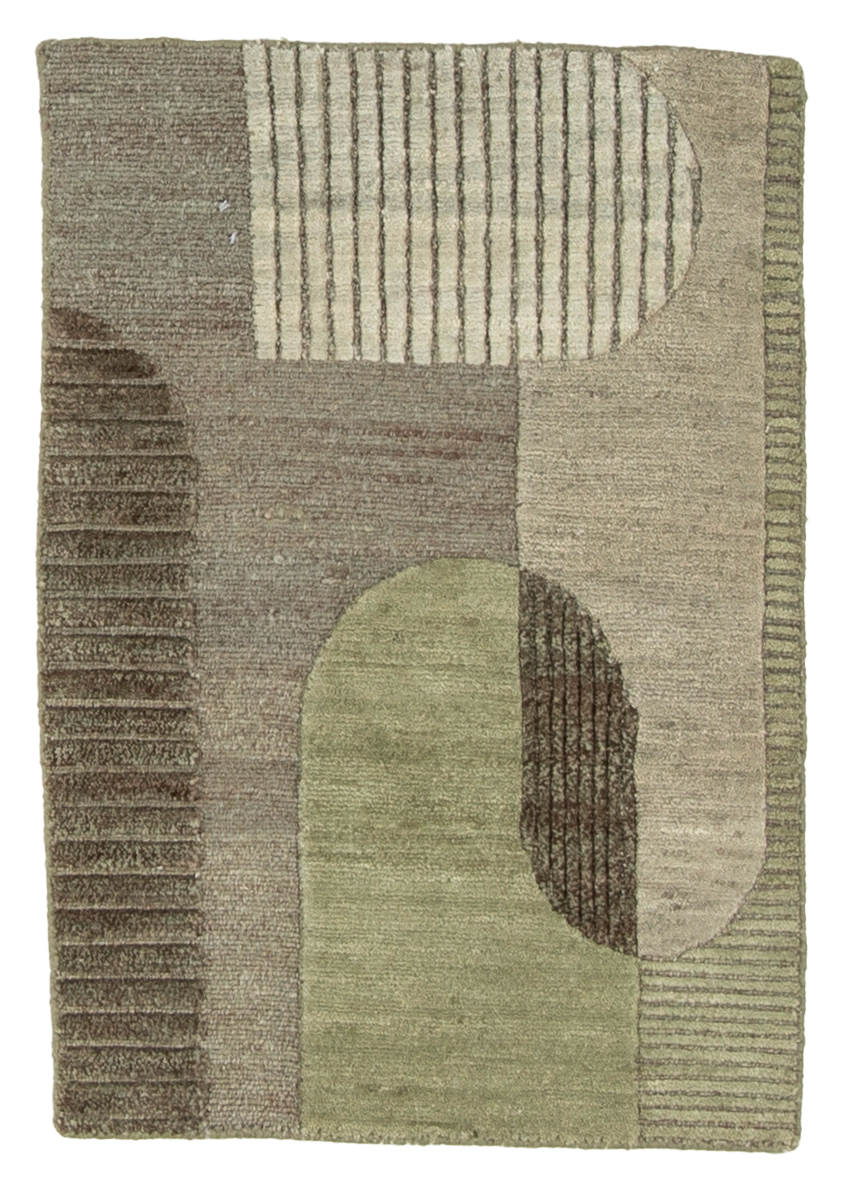 W 2 L 3 Modern 100% Wool Hand-Woven All-Over Design - 66970