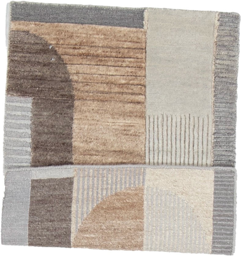 W 2 L 3 Modern 100% Wool Hand-Woven All-Over Design - 66973