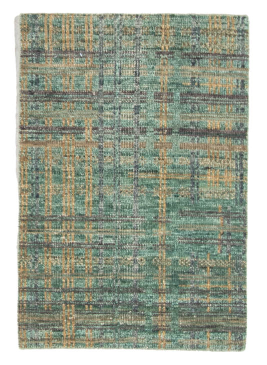 W 2 L 3 Modern 100% Wool Hand-Woven All-Over Design - 66989
