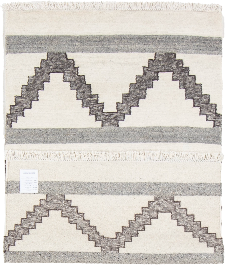 W 3 L 5.2 Mountain Modern 100% Wool Hand-Woven All-Over Design - 67000
