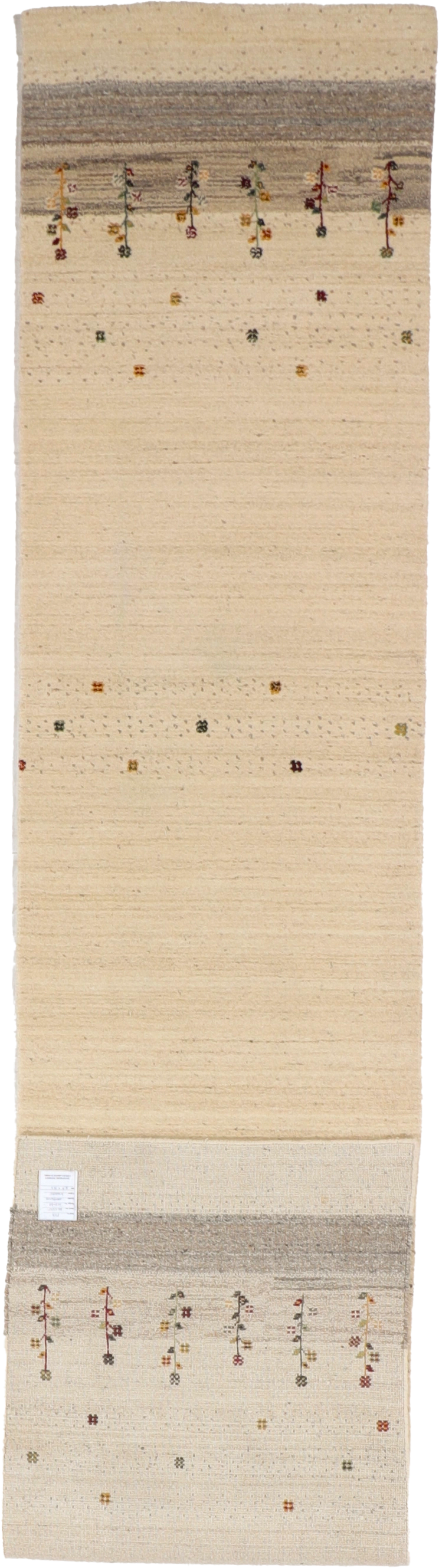 W 2.8 L 13 Gabbeh Runner 100% Wool Hand-Woven All-Over Design - 67006