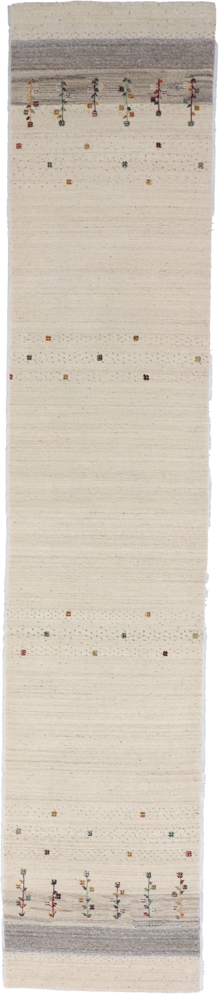 W 2.8 L 13 Gabbeh Runner 100% Wool Hand-Woven All-Over Design - 67006