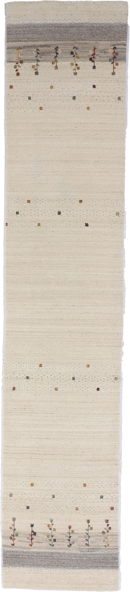 W 2.8 L 13 Gabbeh Runner 100% Wool Hand-Woven All-Over Design - 67006