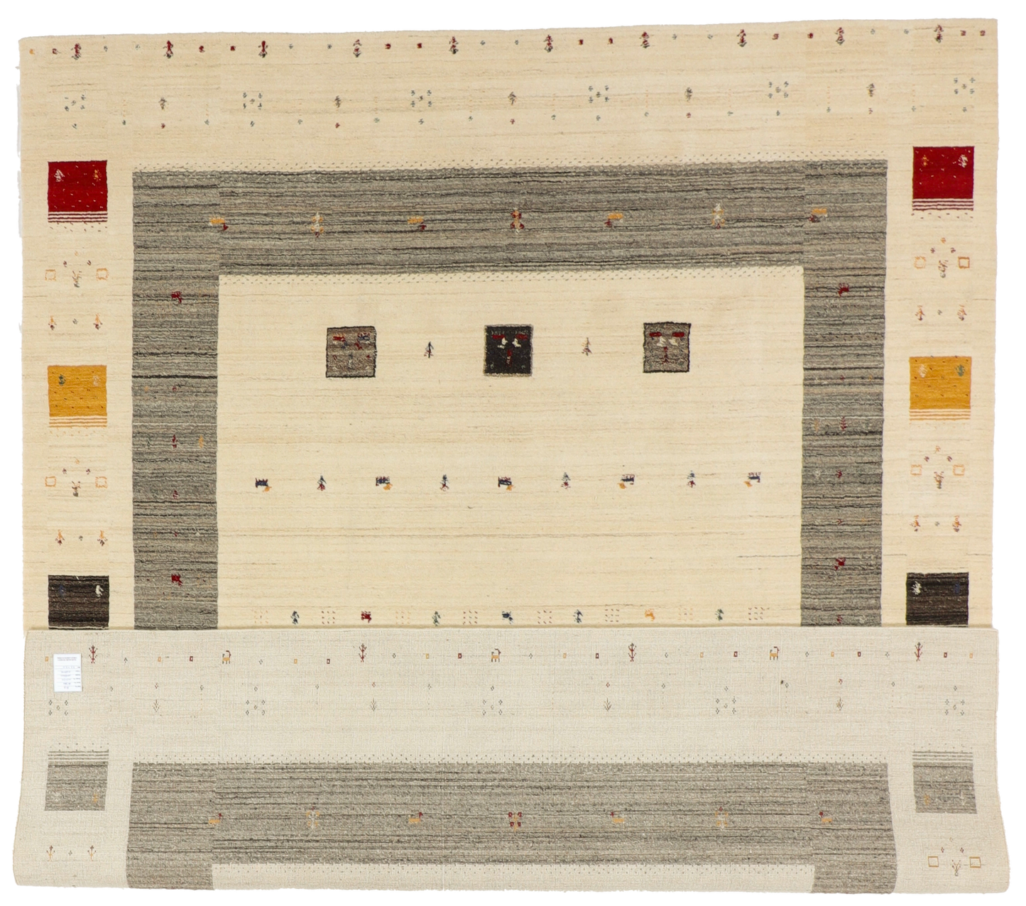 W 8.3 L 9.10 Gabbeh 100% Wool Hand-Woven All-Over Design - 67016