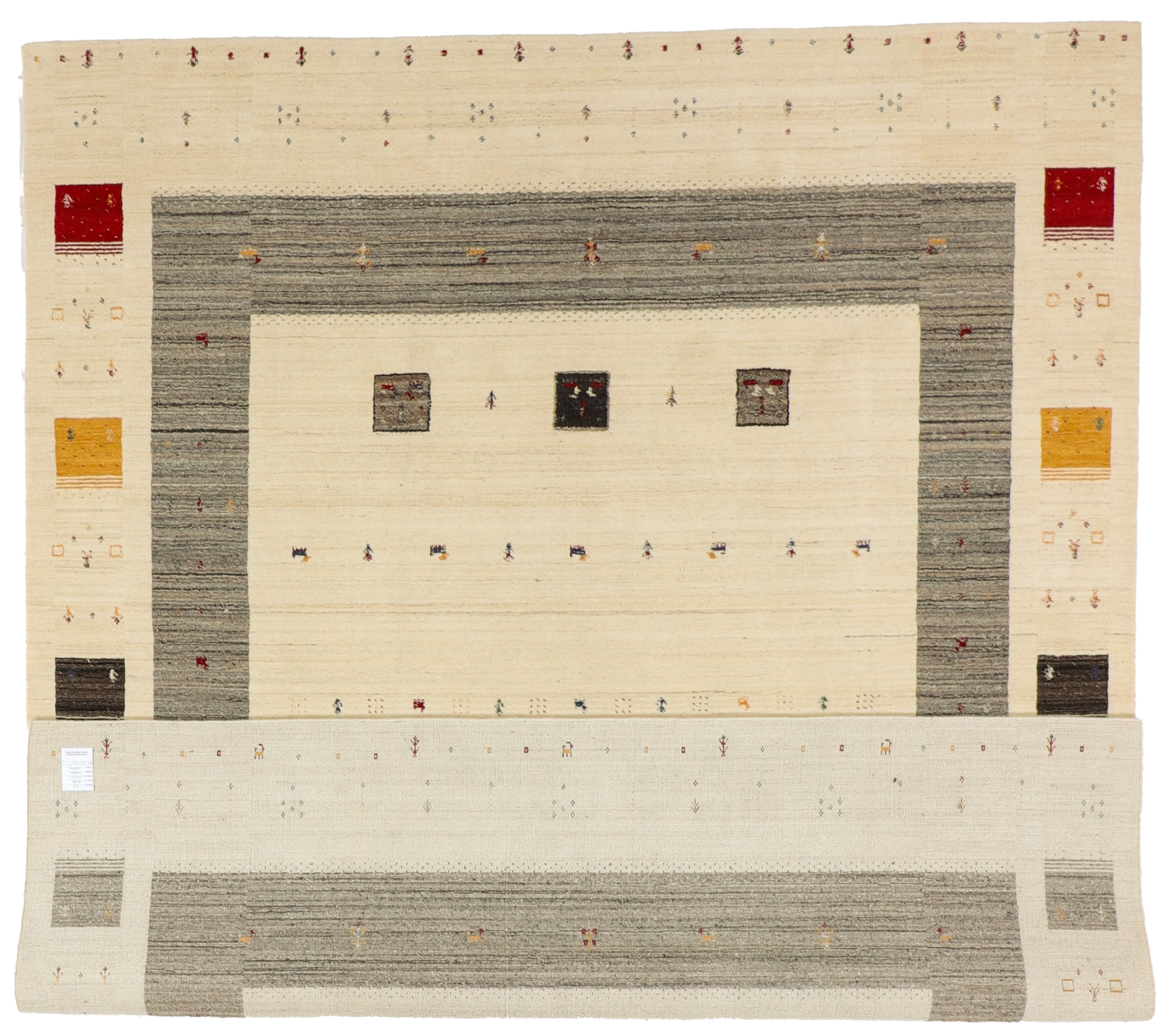 W 8.3 L 9.10 Gabbeh 100% Wool Hand-Woven All-Over Design - 67016