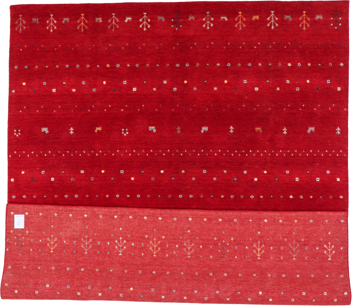 W 8.4 L 9.9 Gabbeh 100% Wool Hand-Woven All-Over Design - 67019