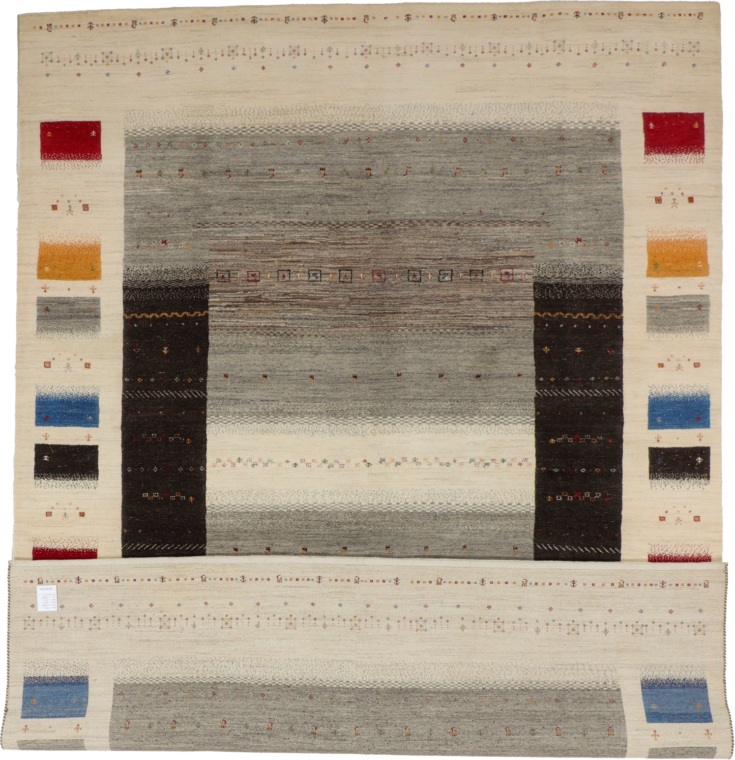 W 8.10 L 11.11 Gabbeh 100% Wool Hand-Woven All-Over - 67021