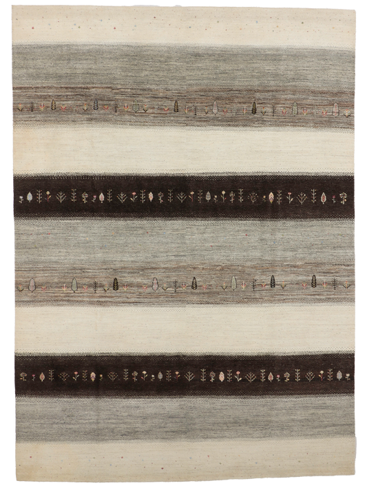 W 8.10 L 12.3 Gabbeh 100% Wool Hand-Woven All-Over Design - 67022