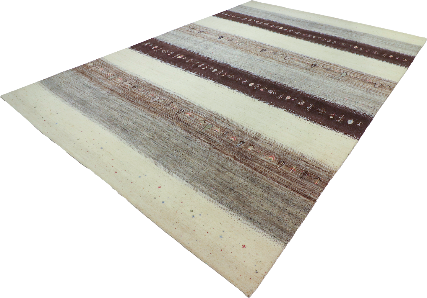W 8.10 L 12.3 Gabbeh 100% Wool Hand-Woven All-Over Design - 67022