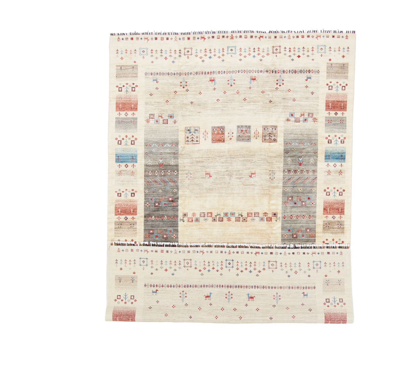 W 6.7 L 9.11 Gabbeh 100% Wool Hand-Woven - 67036