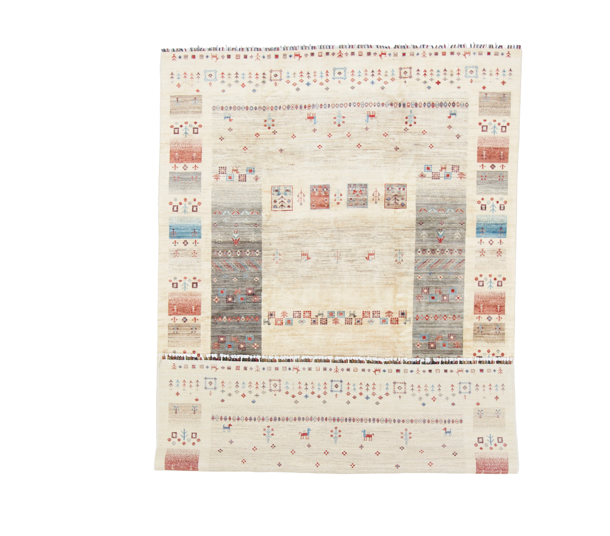 W 6.7 L 9.11 Gabbeh 100% Wool Hand-Woven - 67036