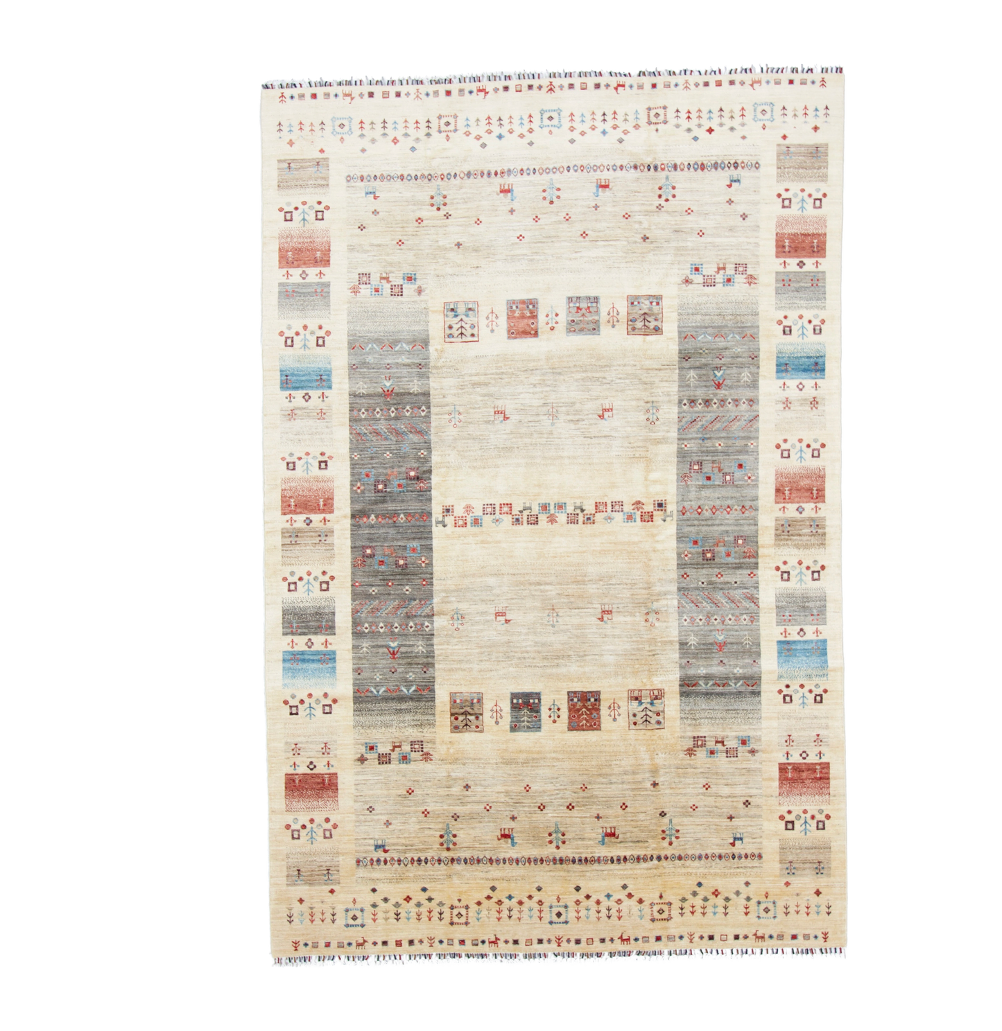 W 6.7 L 9.11 Gabbeh 100% Wool Hand-Woven - 67036