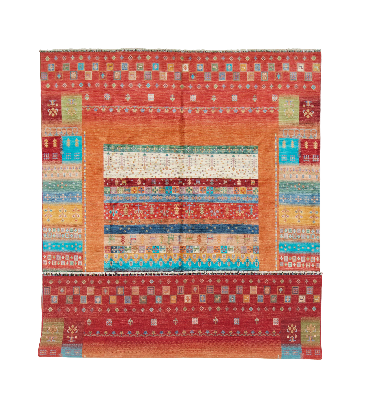 W 8.4 L 11.7 Gabbeh 100% Wool Hand-Woven - 67037