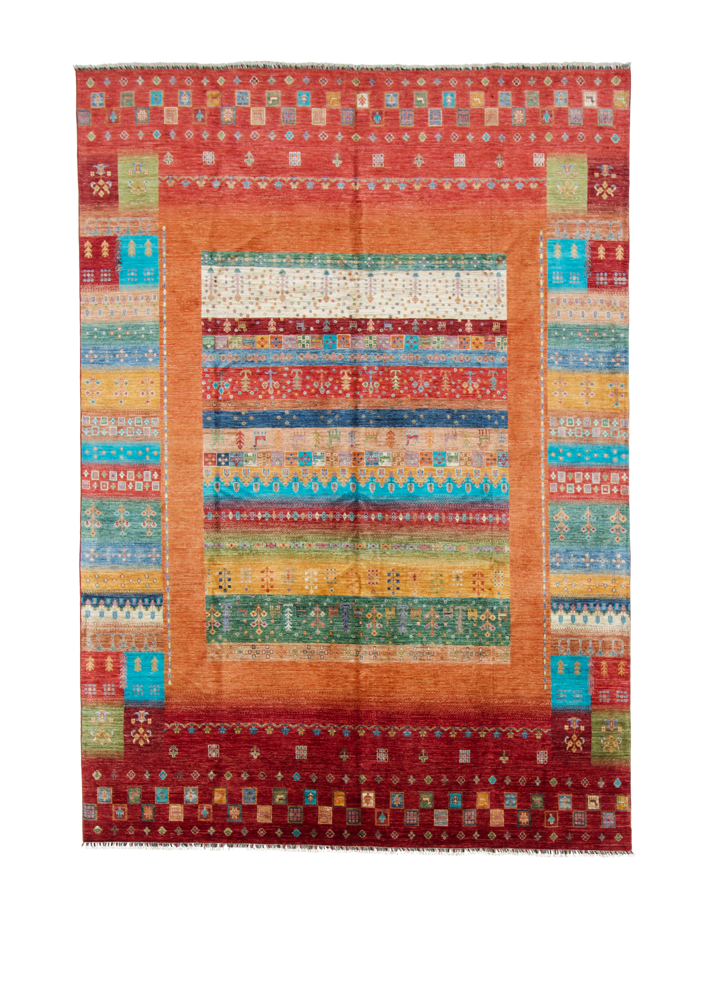 W 8.4 L 11.7 Gabbeh 100% Wool Hand-Woven - 67037