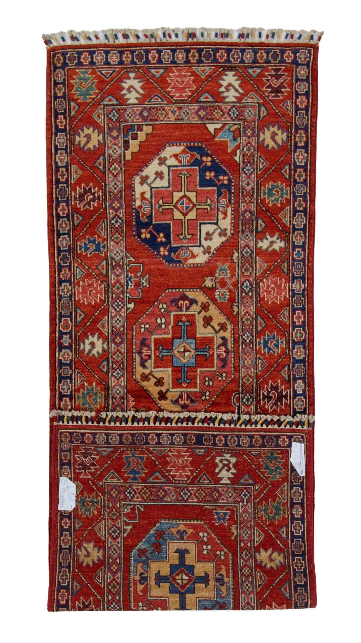 W 2.7 L 7.8 Tekeh 100% Wool Hand-Woven All-Over Design - 67050