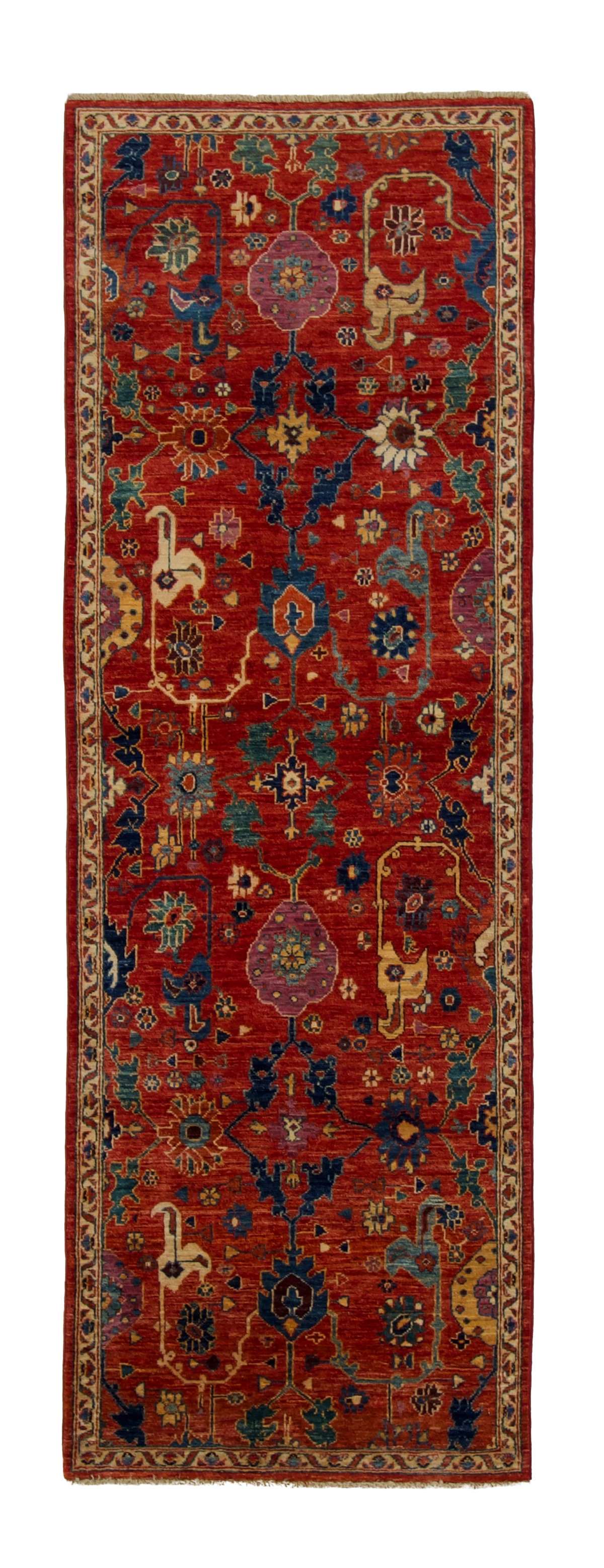 W 2.8 L 8.1 Bijar 100% Wool Hand-Woven All-Over Design - 67054