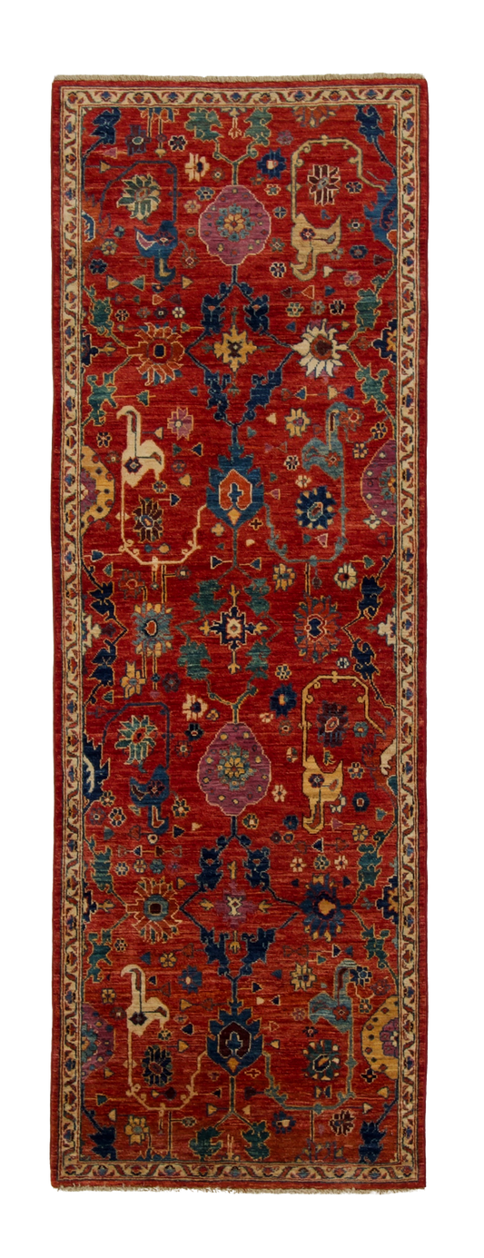 W 2.8 L 8.1 Bijar 100% Wool Hand-Woven All-Over Design - 67054