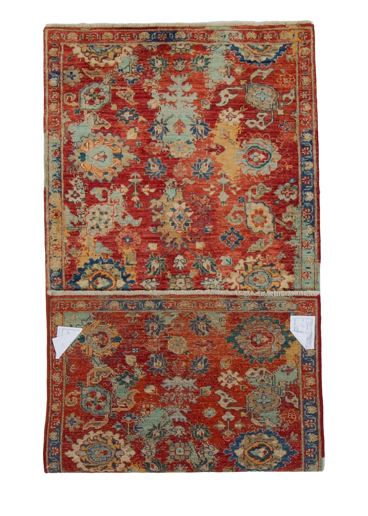 W 2.7 L 6.4 Atash 100% Wool Hand-Woven All-Over Design - 67055
