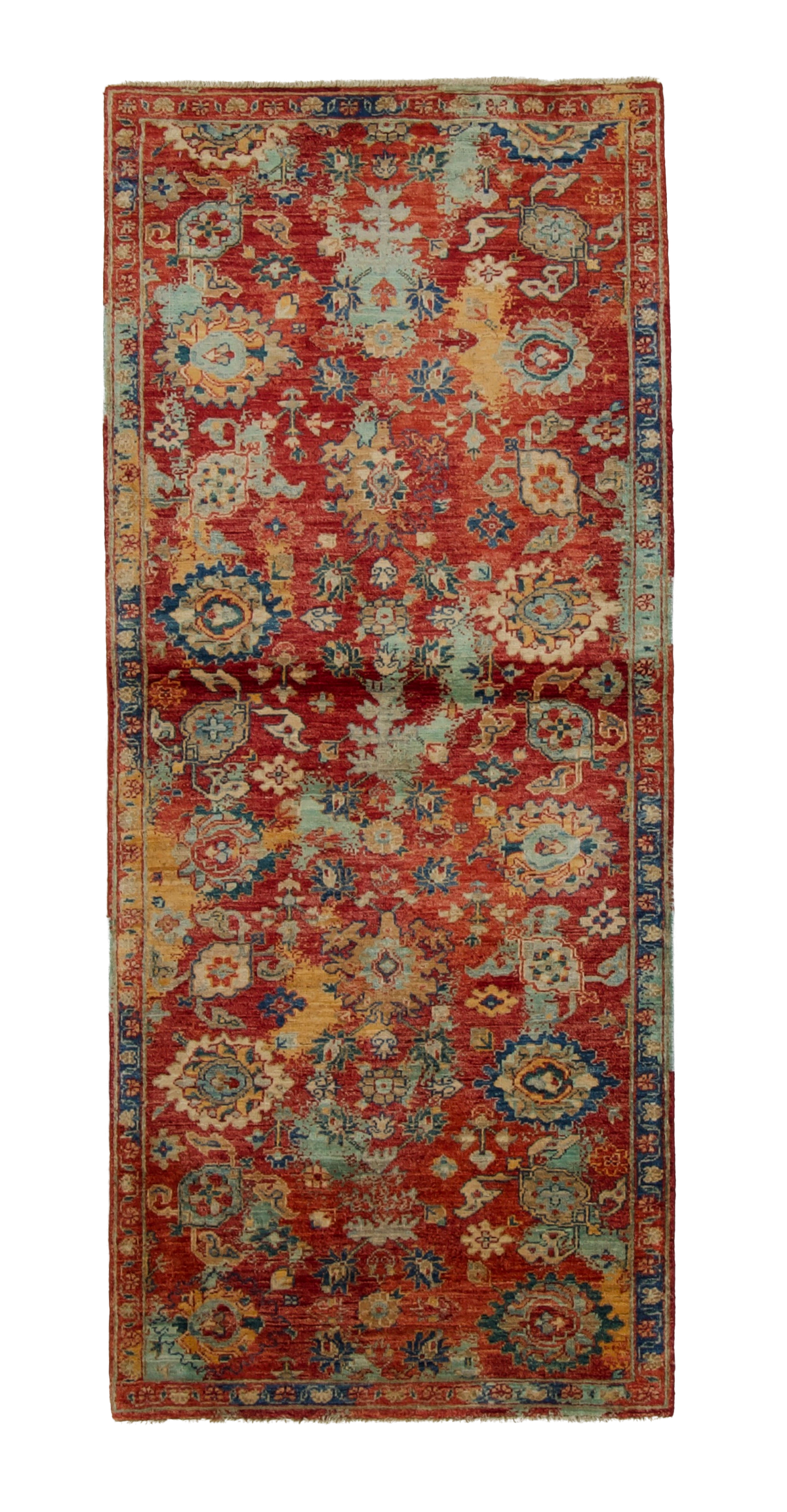 W 2.7 L 6.4 Atash 100% Wool Hand-Woven All-Over Design - 67055