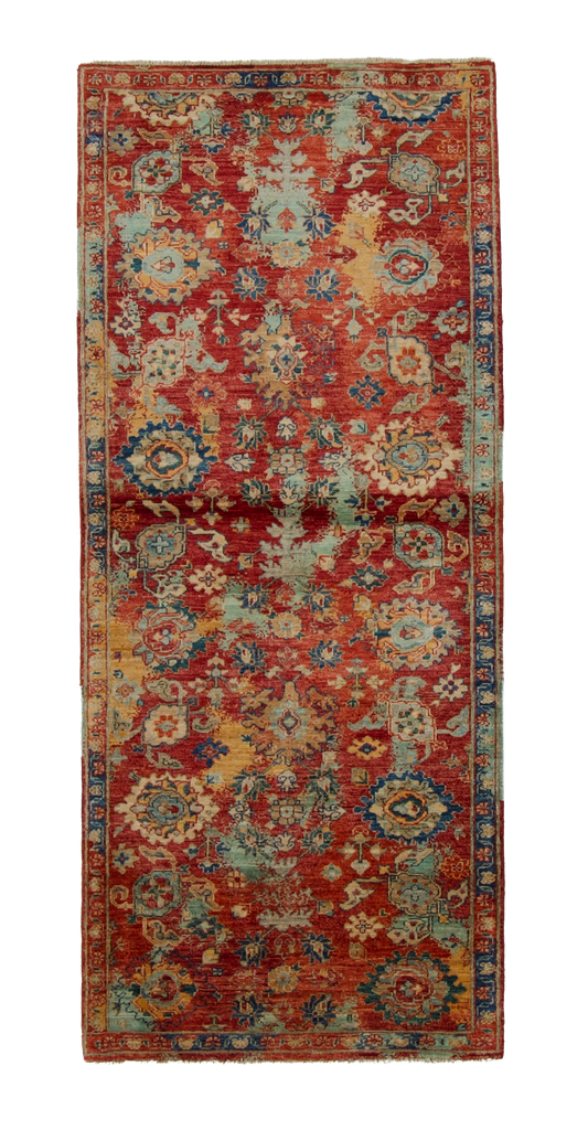 W 2.7 L 6.4 Atash 100% Wool Hand-Woven All-Over Design - 67055