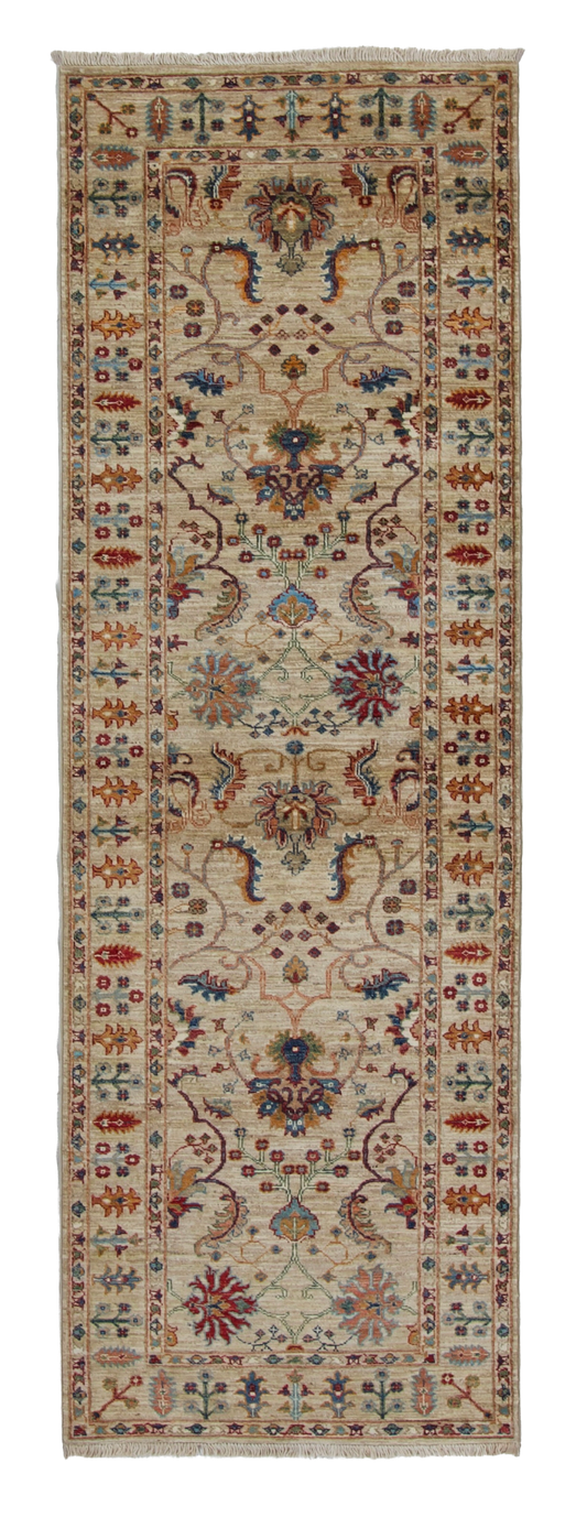 W 2.7 L 8 Mahal 100% Wool Hand-Woven All-Over Design - 67057