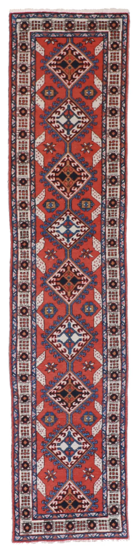 2.6 x 10.9 - Mishkabad Fine Geometric Rectangle - Hand Woven Rug — 7361
