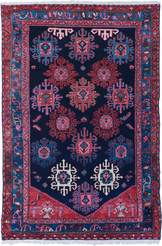 W 4.7 L 6.3 Malayer Antique 100% Wool Hand-Woven All-Over Design - 7441