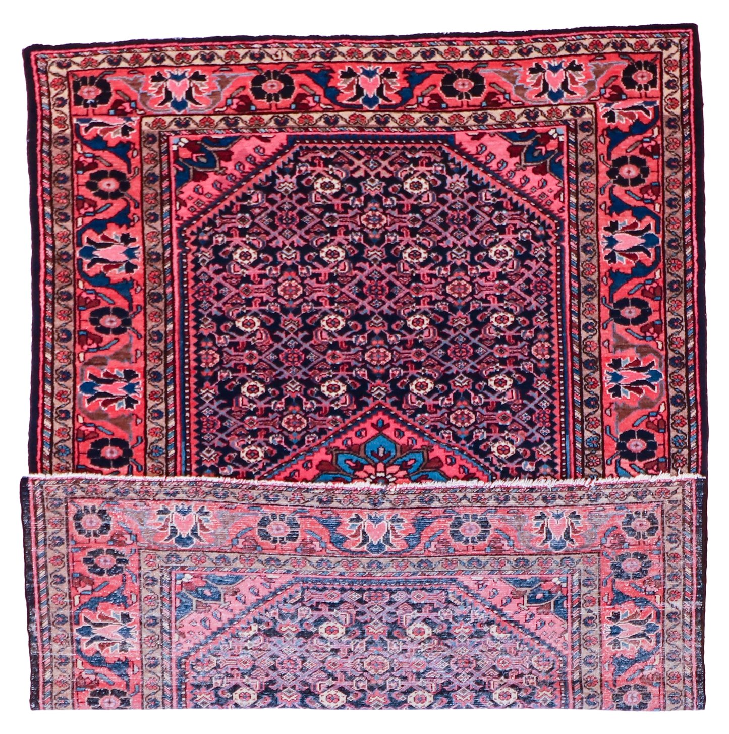 W 5 L 6.9 Malayer S. Antique 100% Wool Hand-Woven All-Over Design - 7444