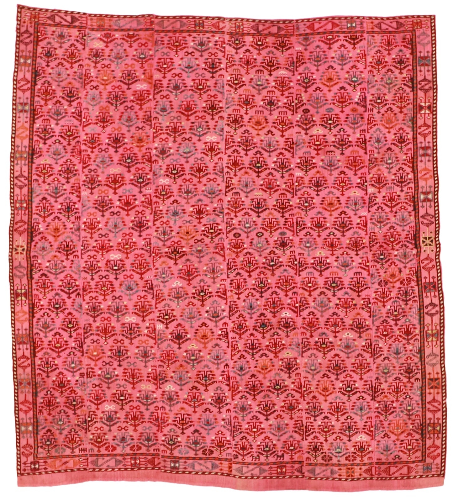 5.4 x 5.10 - Kilim Wool Geometric Rectangle - Finest Hand-Made Quality Wool - 7496