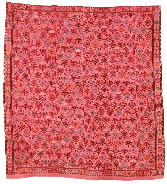 5.4 x 5.10 - Kilim Wool Geometric Rectangle - Finest Hand-Made Quality Wool - 7496