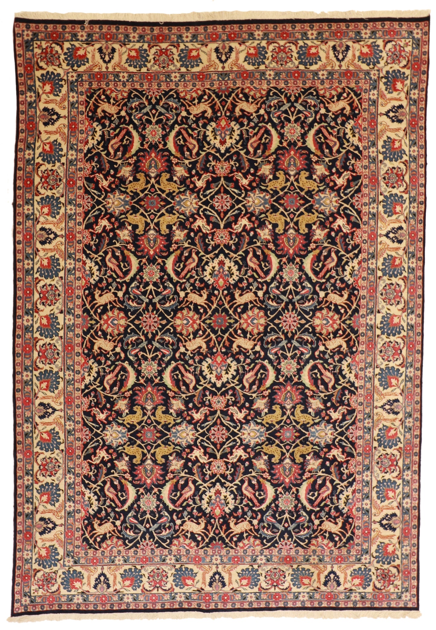 W 6.4 L 9.2 Veramin 100% Wool Handmade All Over Design - 8074