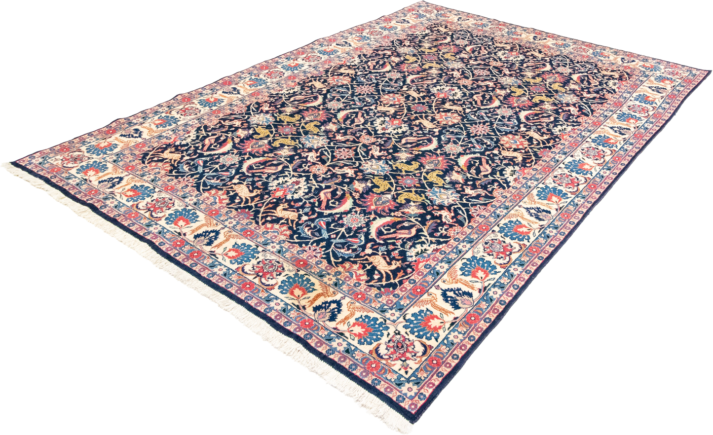 W 6.4 L 9.2 Veramin 100% Wool Hand-Woven All-Over Design - 8074