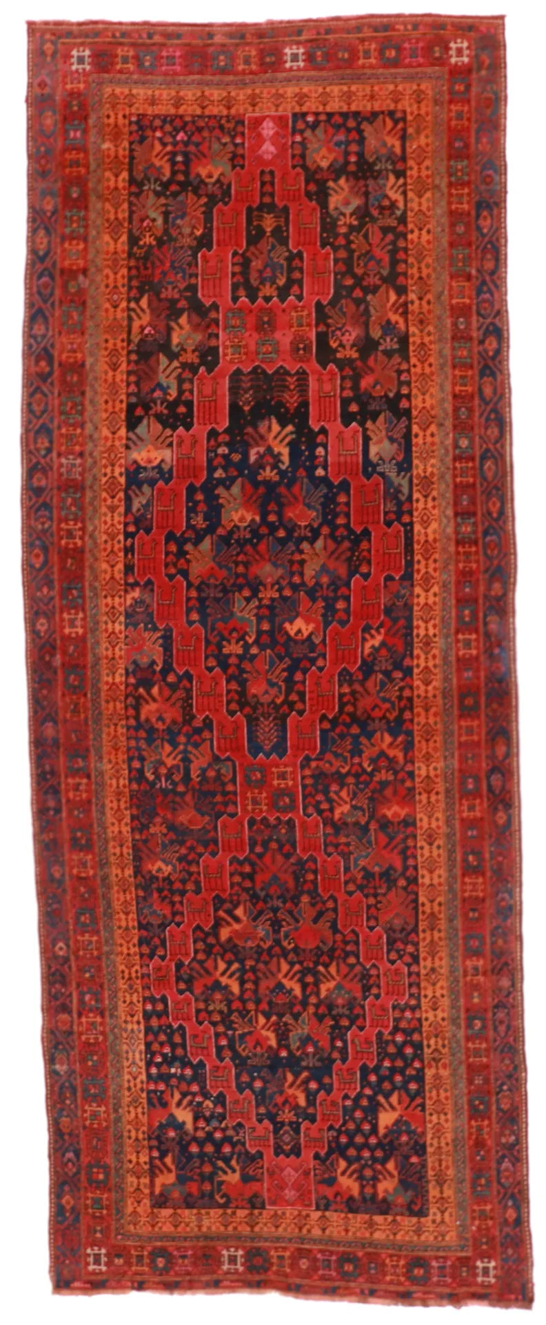 4.10 x 12.7 - Caucasian Fine Tribal Rectangle - Hand Woven Rug — 8088