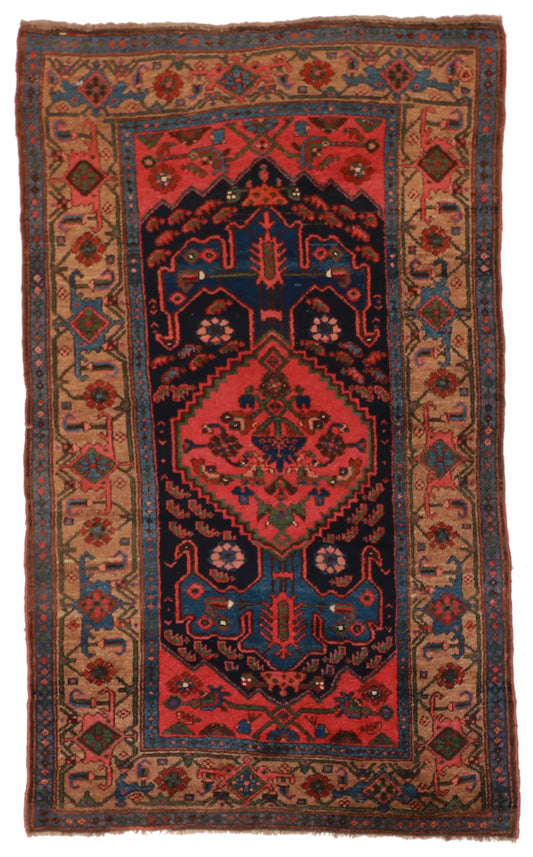 3.9 x 6.3 - Kurdish Fine/Wool Tribal Rectangle - Finest Hand-Knotted Quality Wool — 8162